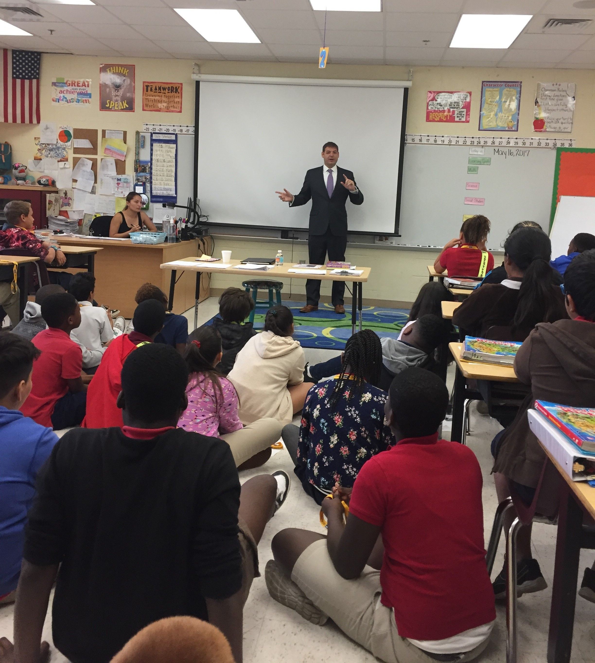 Whitman Participates in Elementary School Career Day